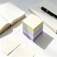 Bloc de Notas Adhesivas Personalizadas con Logotipo, 250 Hojas Cuadradas, Colores Brillantes y Súper Adhesivas