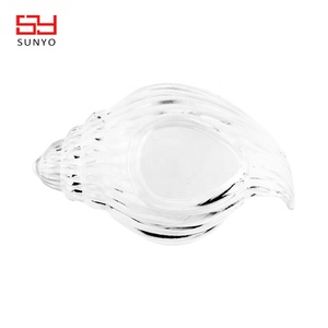Transparentes Glas Servier geschirr Home Kitchen Hochzeit Teller Benutzer definiertes Logo Pflanzen muster Strand Schmuck Teller Pack - Product Image 6