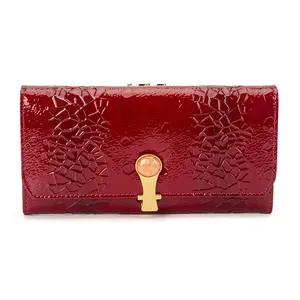 高品质最新设计红色女士长离合器钱包，带优雅设计风格的信用卡持卡人