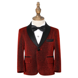 Novedades Ocasión formal Shine Boys Suit Guapo Inglaterra Flower Boy Host Ropa Caminar Piano Performance Blazer Suit - Product Image 5