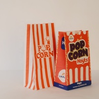 Sacs en papier kraft recyclé imprimés flexo, résistants à la graisse et compatibles micro-ondes, pour pop-corn, vente en gros