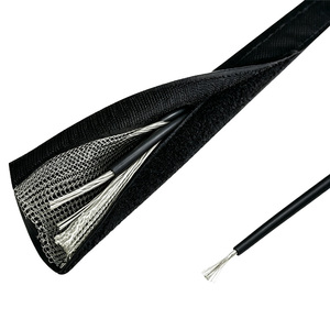 Manchon de câble tressé en nylon auto-adhésif résistant à l'usure, protection <span class=keywords><strong>EMI</strong></span>, avec fixation <span class=keywords><strong>magique</strong></span> - Product Image 2