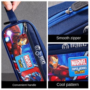 Nouvelle <span class=keywords><strong>trousse</strong></span> à crayons double couche imprimée Marvel Spider-Man, grande capacité, en cuir, pour enfants, résistante à la saleté - Product Image 2