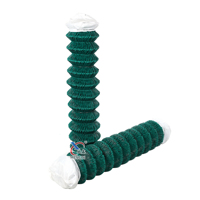 Rouleau de clôture en grillage cyclonique galvanisé à mailles losangées de 6 pieds x 8 pieds, revêtu de PVC, 50 pieds de long, clôture de sécurité en grillage à mailles losangées
