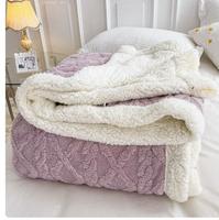 Plaid en polaire Taffre double jacquard, épais et chaud, double face, en polaire Sherpa épaissie
