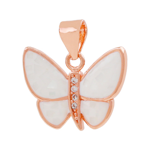 Beau papillon foncé pierre précieuse émail luxe Hip Hop collier breloques et pendentifs bijoux pour femmes - Product Image 6