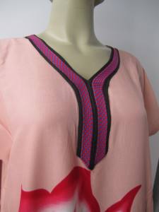 Barato al por mayor de alta calidad tejido de rayón tobillo-Mujer ropa islámica abaya de impresión vestido musulmán - Product Image 5