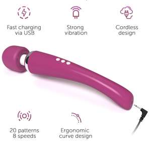 Großhandel Leistungsstarker Elektrischer Massagestab Wiederaufladbarer Handgehaltener Vibrations-Massagestab für den Ganzen Körper - Product Image 2