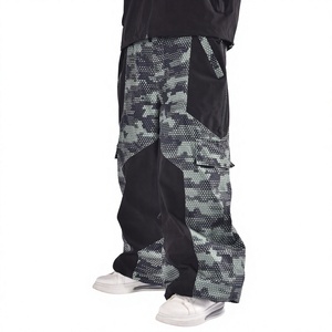 Pantalon de snowboard chaud d'hiver, nouveau style américain, pantalon de ski unisexe respirant imprimé avec protection de la taille, coupe ample, grande taille - Product Image 1
