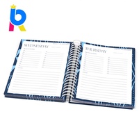 Cuaderno de Diario Personalizado con Impresión Personalizada, Encuadernación en Espiral, Tapa Dura, Planificador Semanal y Mensual, Libro de Trabajo Empresarial