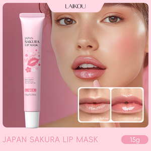 Mascarilla Labial Sakura 15g, Hidratación Profunda, Suavizante, Uso Diurno y Nocturno, Niacinamida, Vitamina E, Ácido Hialurónico, Aceite Labial - Product Image 1