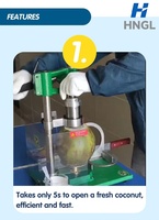 Machine manuelle en fonte pour ouvrir et peler les noix de coco, équipement commercial pour magasins de fruits et bars à jus