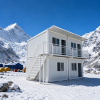 Maison conteneur détachable de haute qualité à deux étages, bâtiment métallique modulaire préfabriqué pour camp de travail temporaire ou clinique