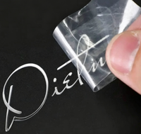 Autocollants de transfert UV personnalisés avec logo, estampage à chaud argenté, autocollants transparents pour cadeaux et artisanat, fabriqués au Fujian