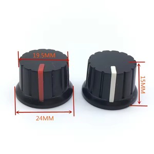 6mm 15/<span class=keywords><strong>64</strong></span> Zoll Schaftdurchmesser Potentiometer-Knöpfe Halbschaft-Typ Pflaumenschaft - Product Image 3