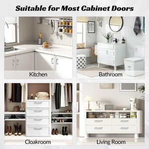 U Shape SUS304 Stainless Steel Contemporary Cabinet Pull Brushed Silver Drawer Handle Kitchen Bathroom Bedroom <b>Wardrobe</b> Cupboard - Product Image 5