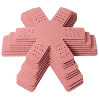 Protections pour casseroles et poêles, lot de 9 pièces (12" 16"), gris, feutre premium, isolation moderne en forme d'étoile, 2 mm d'épaisseur, séparateurs empilables