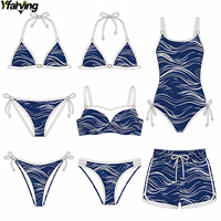 Ensemble de bikinis triangle taille haute personnalisés en gros, maillots de bain sexy pour femmes, fabrication directe d'échantillons de maillots de bain sur mesure