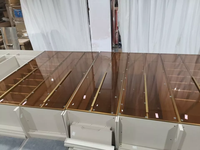 Armoire moderne en bois personnalisée, design italien de luxe, avec portes en verre et en aluminium, penderie pour chambre à coucher