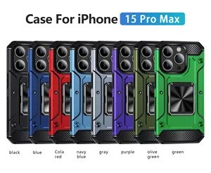 Anti Shock Protective Phone Case Cover For IPhone 15 14 13 12 11 Pro Max With Rotate Bracket Cell Phone Cases For Samsung