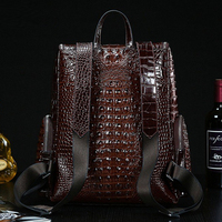 Ensemble de bagages de voyage de luxe vintage de haute qualité, 2 pièces, en cuir de crocodile