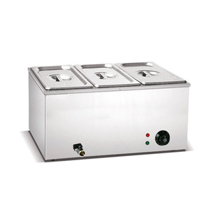 Piscine à soupe chauffée en acier inoxydable Trois piscines à soupe Réservoir à soupe électrique Chauffe-plats Bain <span class=keywords><strong>Marie</strong></span> avec contrôle de la température - Product Image 1