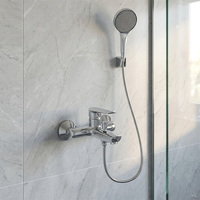 Robinet mural de haute qualité en zinc et plastique, double usage, pour salle de bain, douche et baignoire