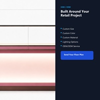 Vitrine de présentation de bijoux de luxe rose avec éclairage LED, meuble de magasin de bijoux personnalisé pour boutique de détail, étanche