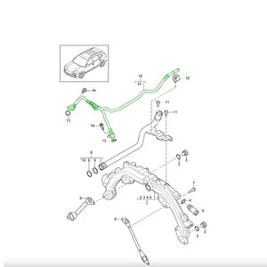 Manguera de Refrigerante Porsche 94610602660 de Repuesto de Goma para Cayenne Panamera - Product Image 3