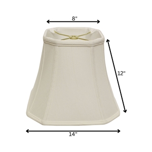 HMS 14 \ "paralume con campana quadrata obliqua Shantung bianco Monay cover e sfumature - Product Image 3