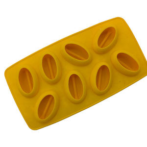 Stampo per cubetti di ghiaccio in silicone a forma di chicco di caffè, facile da sformare, antiaderente, per uso alimentare, per cucina, bar, caffetteria. - Product Image 4