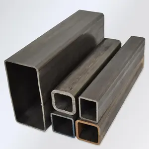 Bagian 40X40mm 60X60 jahitan lurus karbon Las Hot Rolled pipa baja persegi Q355b bagian berongga tabung baja persegi panjang