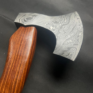 Custom Handmade Damascus Steel <b>Axe</b> with Wooden <b>Handle</b> Outdoor Bushcraft Camping Chopping Tool OEM Service Damascus Steel <b>Axes</b> - Product Image 4