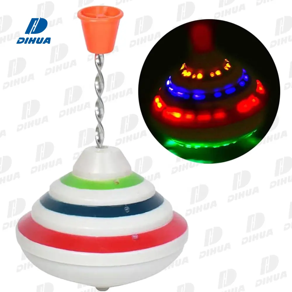 Light Up topaç oyuncak LED ve müzik ile yanıp sönen Peg-Top el Spinner Gyro oyuncak hediye çocuklar için yenilik oyuncaklar parti iyilik