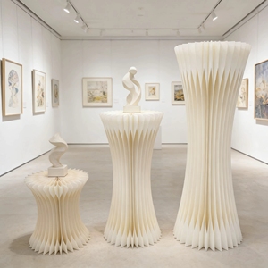 ขาตั้งกระดาษทรงกระบอกสไตล์อาร์ตเดโคสำหรับจัดแสดงสินค้าและตกแต่งบ้าน ขายส่ง - Product Image 4