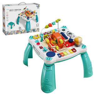 Table de jeu multifonctionnelle pour enfants personnalisée, table de jeu musicale avec lumière et son pour l'apprentissage précoce et le jeu sensoriel - Product Image 1