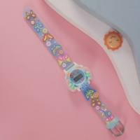 Reloj electrónico con pegatina de mariposa pequeña de dibujos animados para niños, caja de ABS, alarma Digital resistente al agua, regalo exclusivo para fiesta de cumpleaños