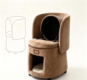 China Factory <b>Folding</b> Pet Chair <b>Bed</b> with Rollers Iron Frame Cat Cave <b>Bed</b> Orthopedic Small Dog <b>Bed</b> - Product Image 1