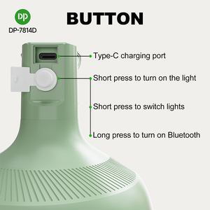 Batería Recargable de Alta Capacidad 48W Tipo C Carga Rápida Emergencia Portátil Camping al Aire Libre Gancho Mercado Nocturno Bombilla LED Móvil - Product Image 5