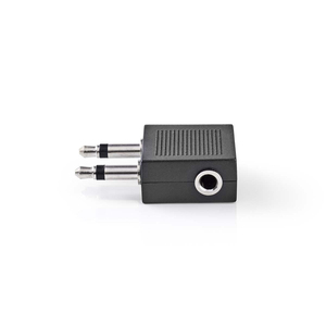 Adaptador de audio de 2x 3.5mm macho a 3.5mm hembra, divisor de audio para uso en avión - Product Image 2