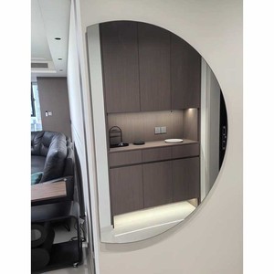 Specchio LED Intelligente Semicircolare a Figura Intera, Specchio da Parete Adesivo, Grande Specchio Senza Cornice - Product Image 3