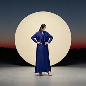 Robe Abaya en Polyester Plissée Imprimée Personnalisée de Haute Qualité pour Femmes Musulmanes, Vêtement Élégant pour Occasions Spéciales - Product Image 3