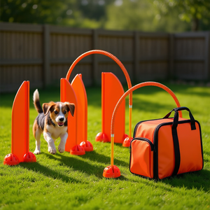 Ensemble d'équipement d'agilité pour chien portable 5 pièces, portes à largeur réglable, sac de transport pour l'entraînement des animaux de compagnie, modèle D0100X3X6G8 - Product Image 2