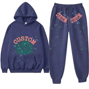 Sweat à capuche en coton surdimensionné 450GSM, imprimé graphique en relief, streetwear unisexe, marque privée - Product Image 5