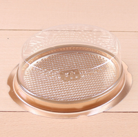 Jetables en plastique transparent contenant petit gâteau emballage boîte