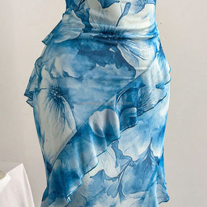 <span class=keywords><strong>Vestido</strong></span> Maxi <span class=keywords><strong>de</strong></span> Gasa con Volantes Florales Personalizado para Mujer, Vestidos <span class=keywords><strong>de</strong></span> Fiesta <span class=keywords><strong>de</strong></span> Noche para Damas - Product Image 6