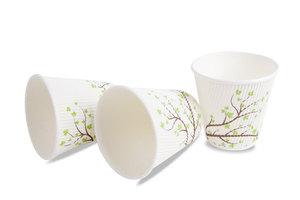 PLA Coating Custom Printed Ripple Wall <strong>Hot</strong> Coffee Paper <strong>Cup</strong> - Product Image 2