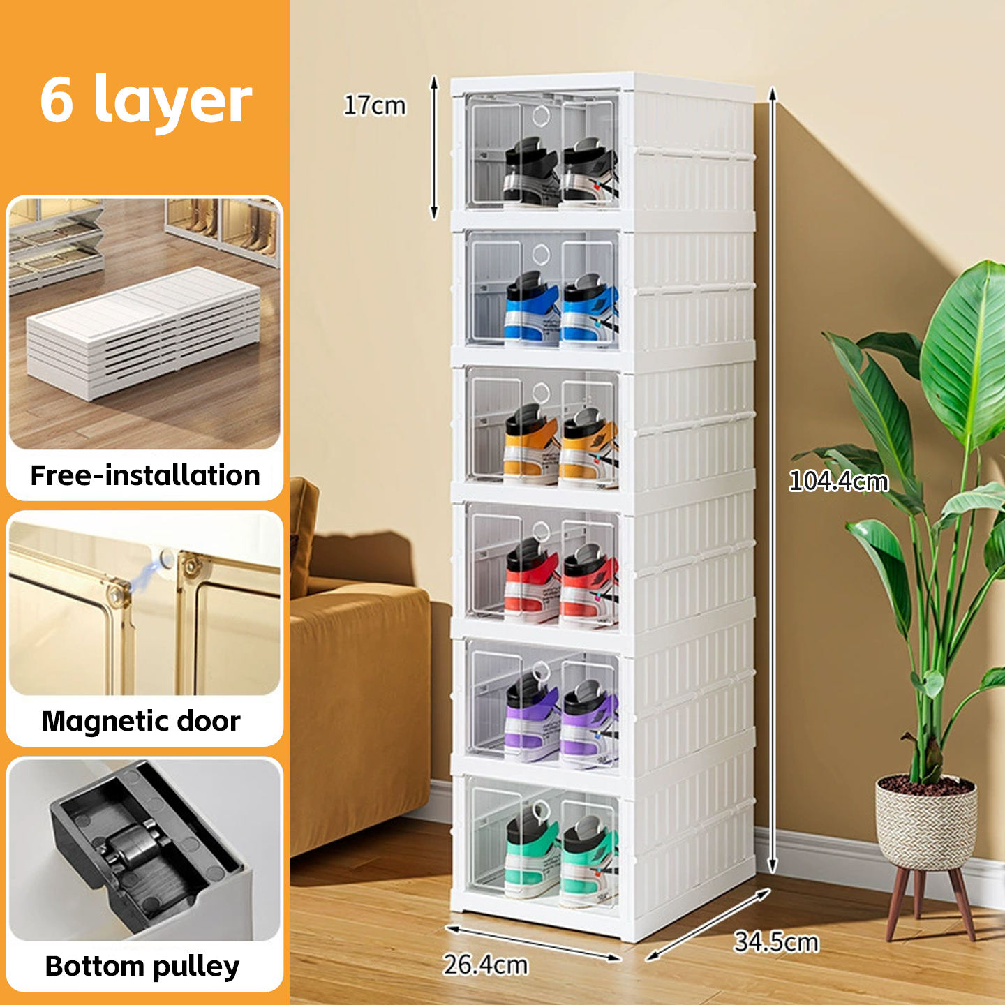 6 couches 34,5*26,4*104,4 cm