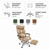 Chaise de bureau exécutive grande taille en tissu, capacité de charge de 400 lb, dossier haut, repose-pieds, ergonomique, usage commercial pour hôtel