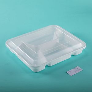BPA-free 2-compartment bento box reusable meal prep container food plastic box